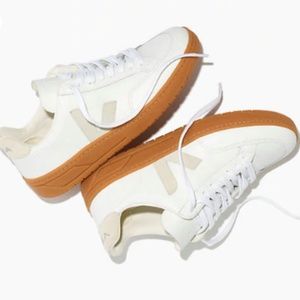 Veja Leather V-12 Lace Up Sneakers